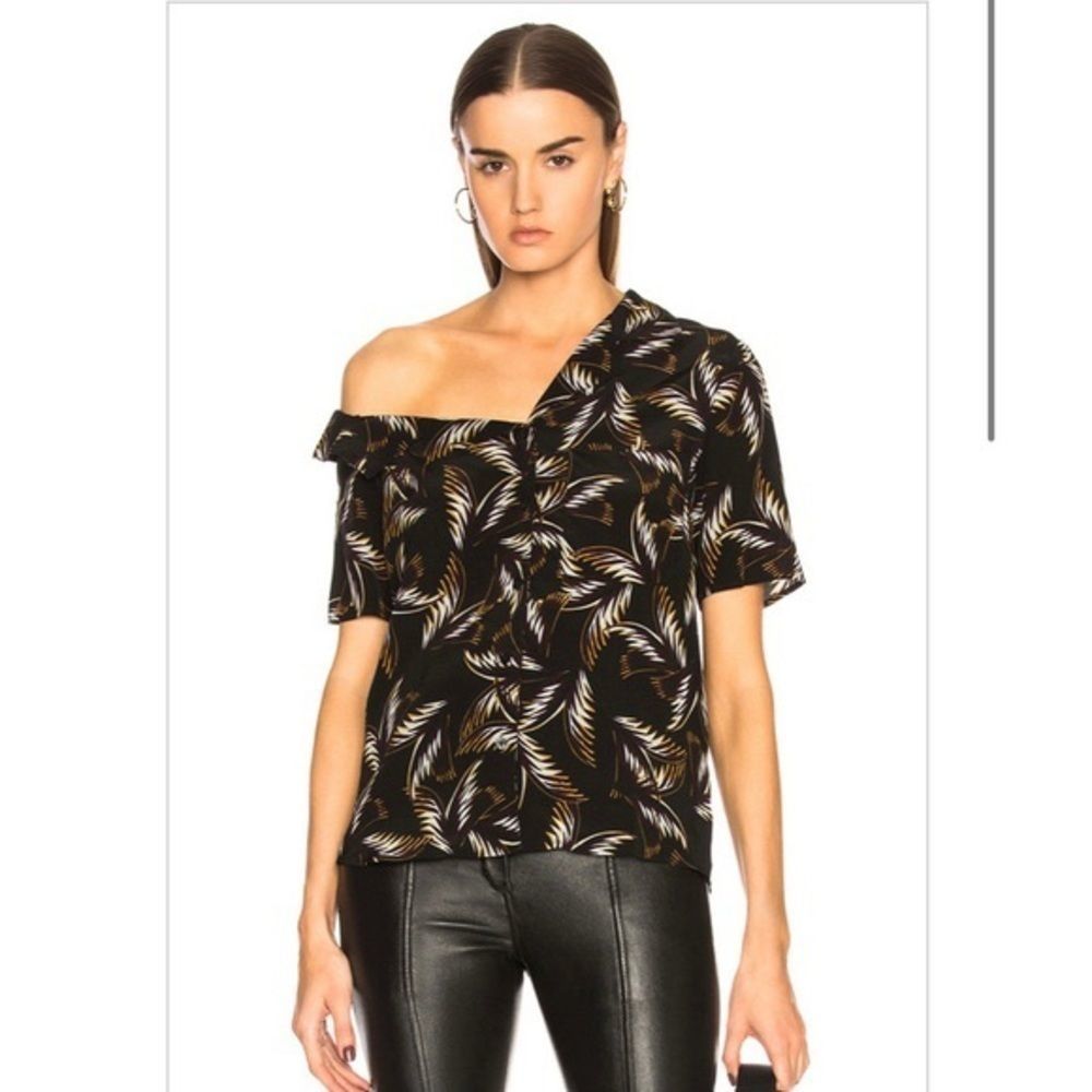 A.L.C. Josephine 10 Tropical Print Silk Blouse NWT